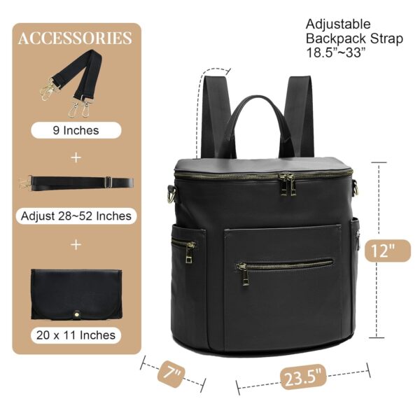 Diaper bag, Leather Diaper Bag Backpack by MF Store, Diaper ... - Image 7