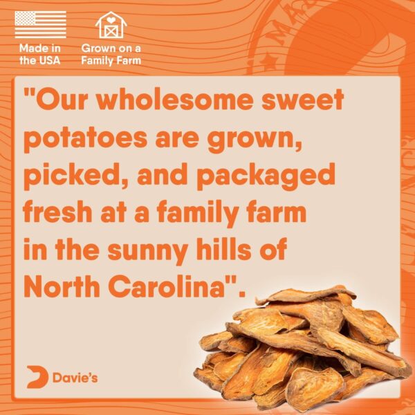 Davie's Sweet Potato Dog Treats - Healthy Dog Treats Made in... - Image 7
