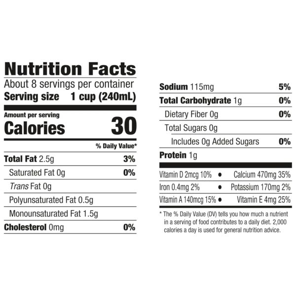 Silk Almond Milk, Unsweet Vanilla, Dairy Free, Gluten Free, ... - Image 10