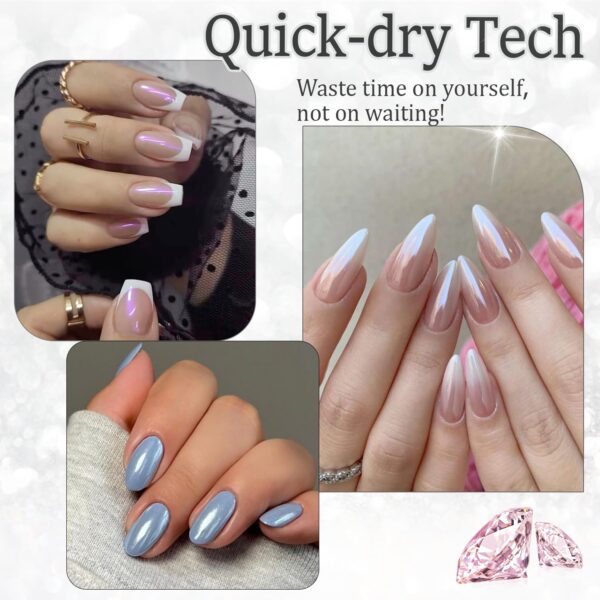 AZUREBEAUTY Valentine Nail Polish Set,Glitter Pearl & Raspbe... - Image 5