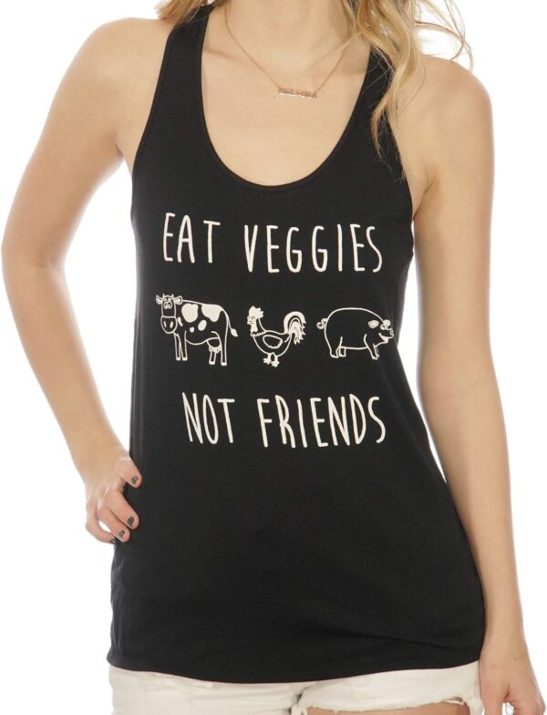 Shop Delfina Eat Veggies Not Friends Vegan Vegetarian Women'... - Image 2