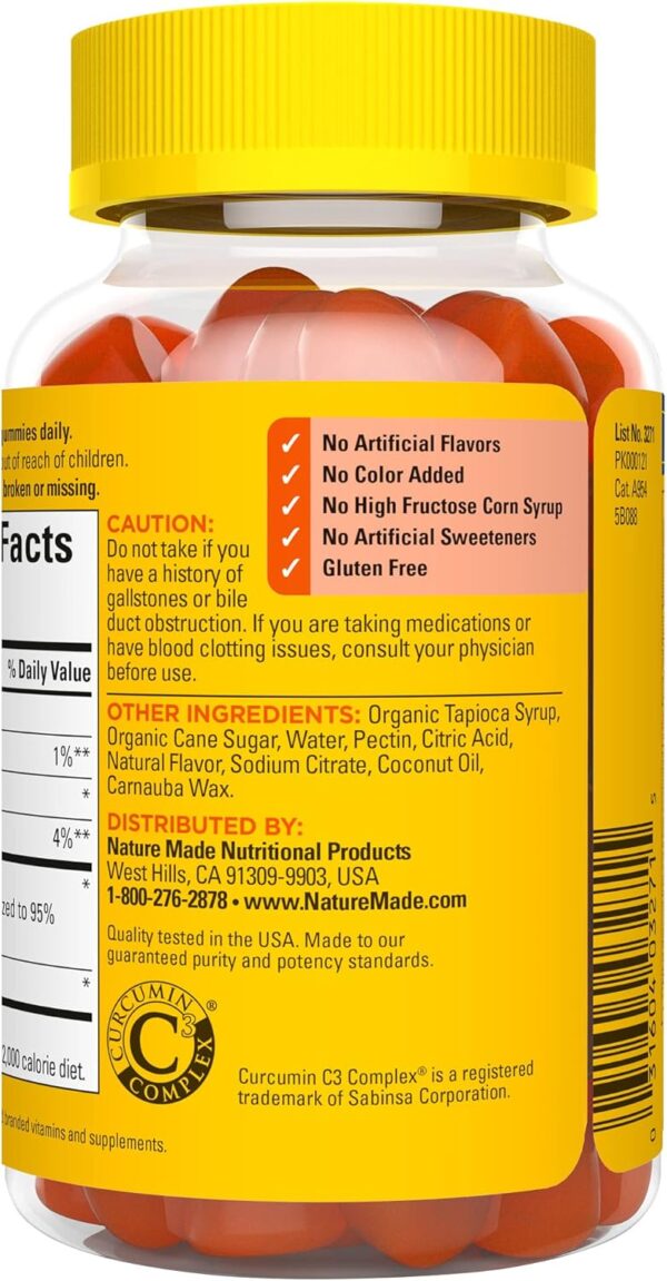 Nature Made Turmeric Curcumin 250mg Per Serving, Dietary Sup... - Image 10