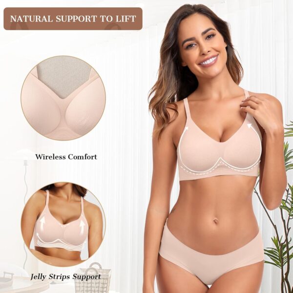 OEAK Womens Push Up Everyday Bras Comfortable Wireless Brale... - Image 3