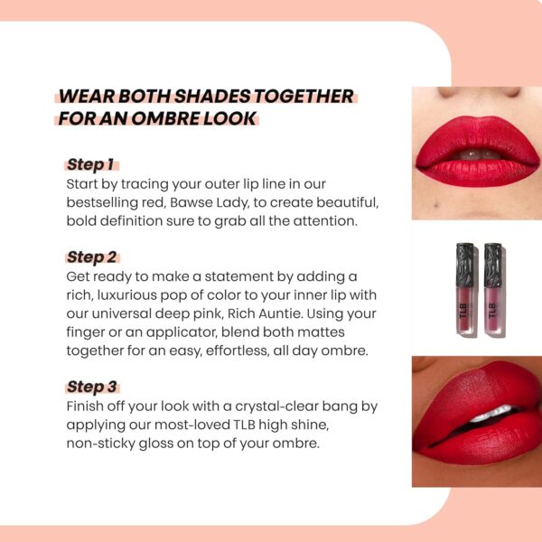 The Lip Bar - Nonstop Liquid Matte Lipstick 2-Pack, Bawse La... - Image 4