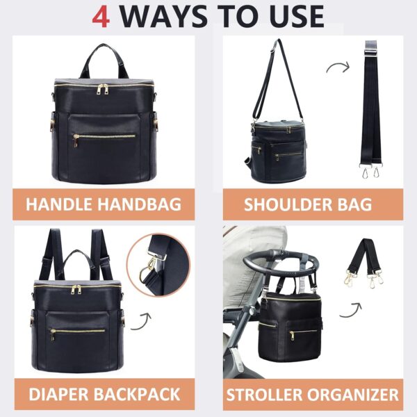 Diaper bag, Leather Diaper Bag Backpack by MF Store, Diaper ... - Image 6