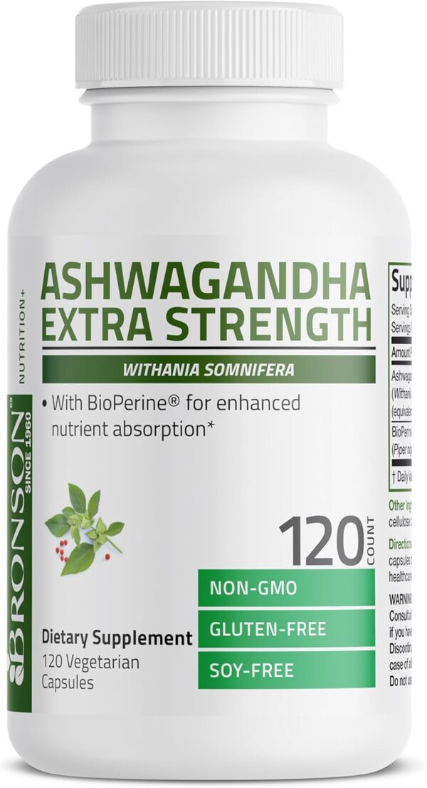 Bronson Ashwagandha Extra Strength Stress & Mood Support wit... - Image 6