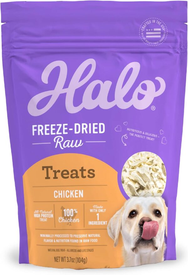 Halo 100% Chicken Breast Freeze-Dried Raw Treats, 3.7 oz. - Image 2