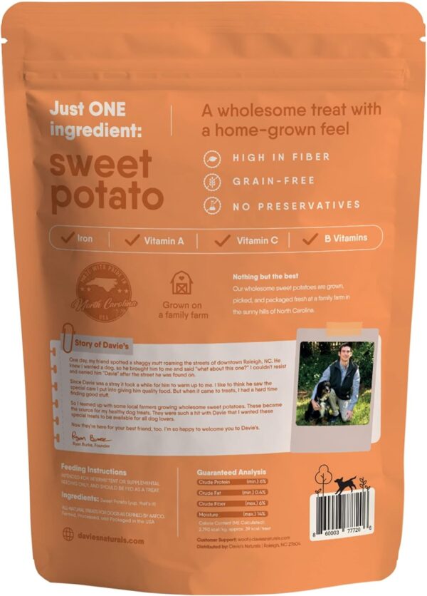 Davie's Sweet Potato Dog Treats - Healthy Dog Treats Made in... - Image 9
