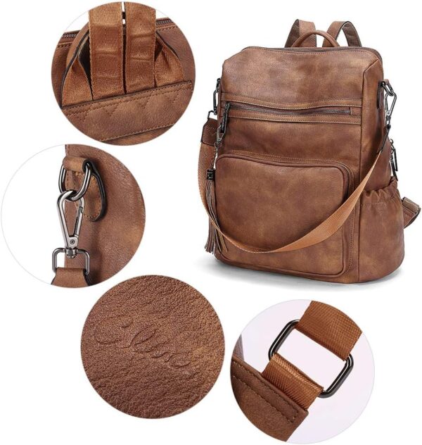 CLUCI Backpack Purse for Women Large Womens Backpack Leather... - Image 6