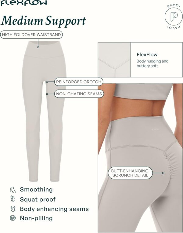 PAVOI ACTIVE Buttery Soft Leggings for Women - High Waisted ... - Image 3