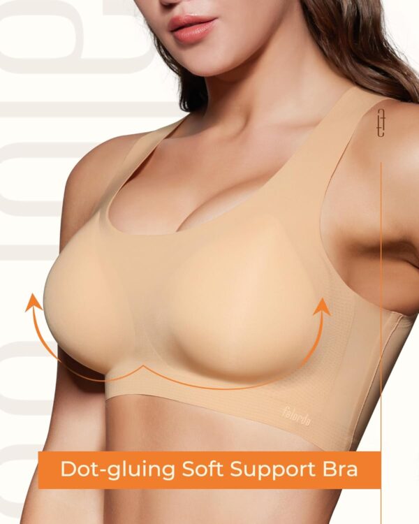 Pullover Wireless Bras for Women, Seamless Full Coverage Com... - Image 3