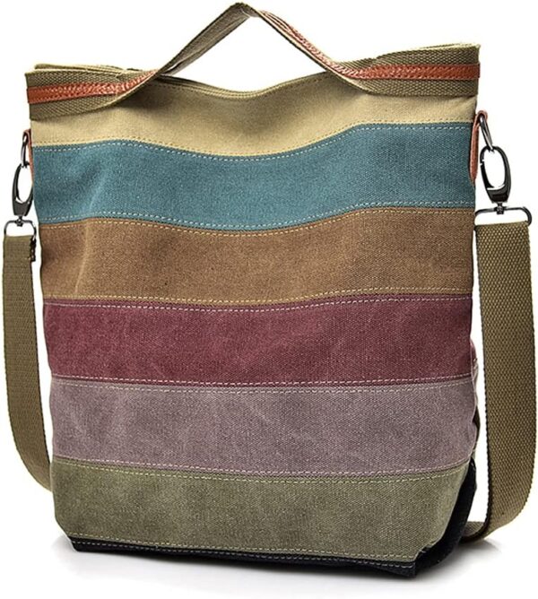 ROUROU Hobo Tote Bag for Women Top Handle Shoulder Bag Multi... - Image 3