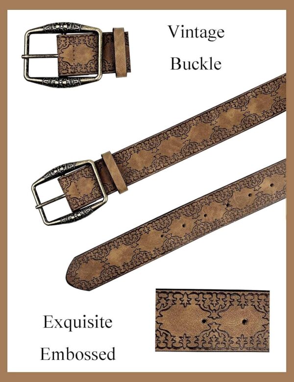 TOPACC Womens Western Belts for Jeans Cowgirl Belt with Buck... - Image 3