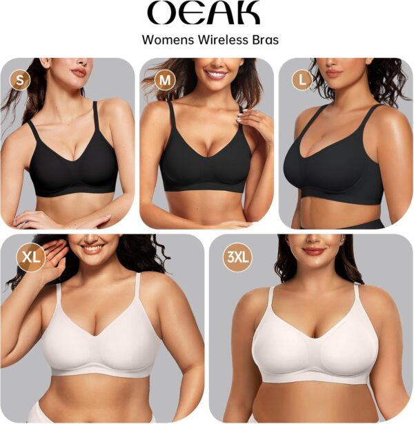 OEAK Womens Push Up Everyday Bras Comfortable Wireless Brale... - Image 7