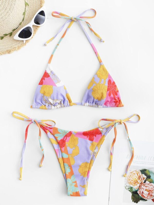ZAFUL Triangle Bikini for Women 2 Piece Halter Bikini Sets S... - Image 5