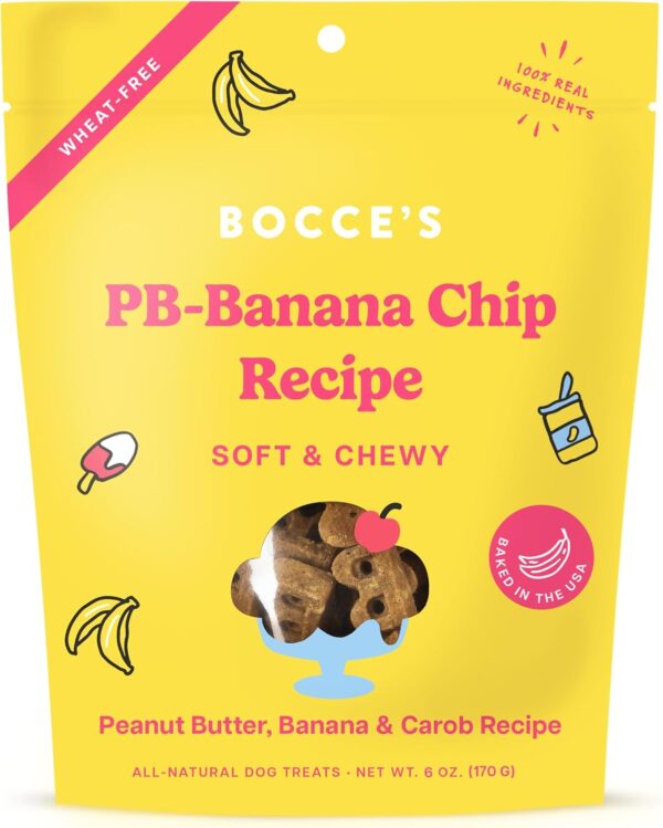 Bocce's Bakery PB Banana Chip Recipe Treats for Dogs, Wheat-... - Image 2