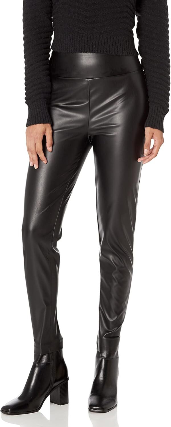 The Drop Women's Owen Vegan Leather Pull-On Legging - Image 2