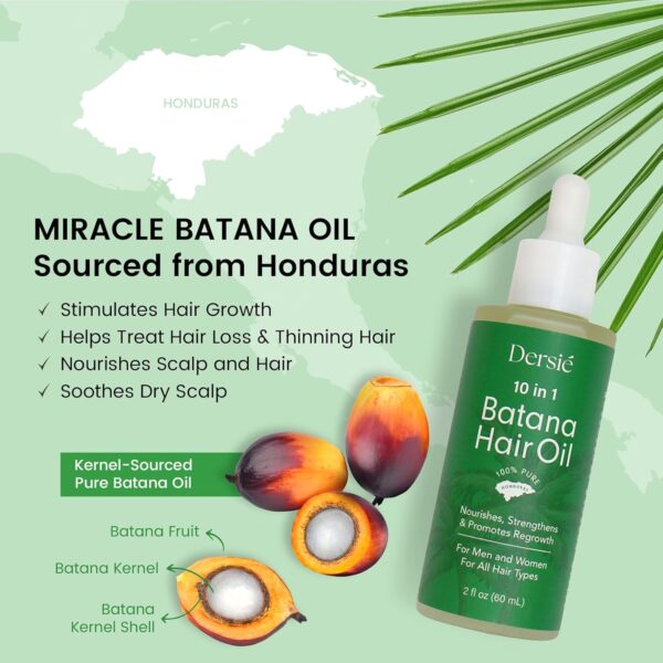 Hair Growth Oil with Batana and Rosemary: 10-in-1 Veganic & ... - Image 5
