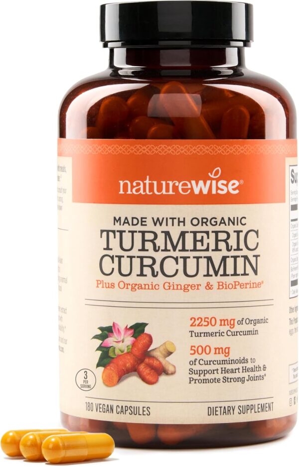 NatureWise Curcumin Turmeric 2250mg - 95% Curcuminoids & Bio... - Image 2