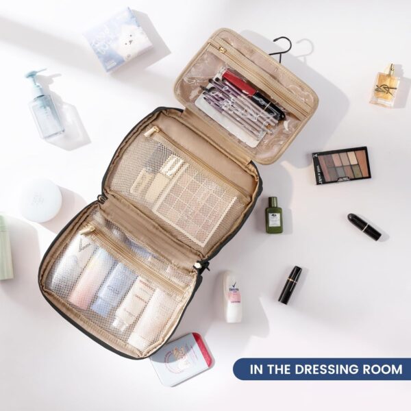LOVEVOOK Travel Toiletry Bag With Hanging Hook for Women, Pu... - Image 5