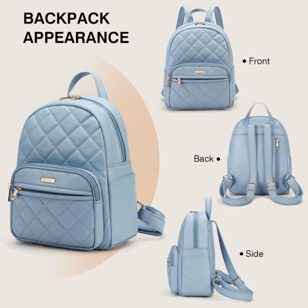 Marvolia Mini Backpack for Women - Vegan Leather Small Backp... - Image 6