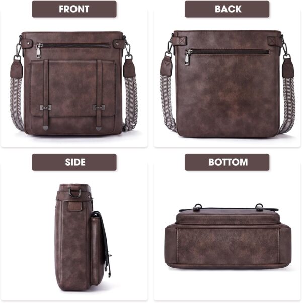 Crossbody Bags for Women,Multi Pocket Crossbody Purses Soft ... - Image 5