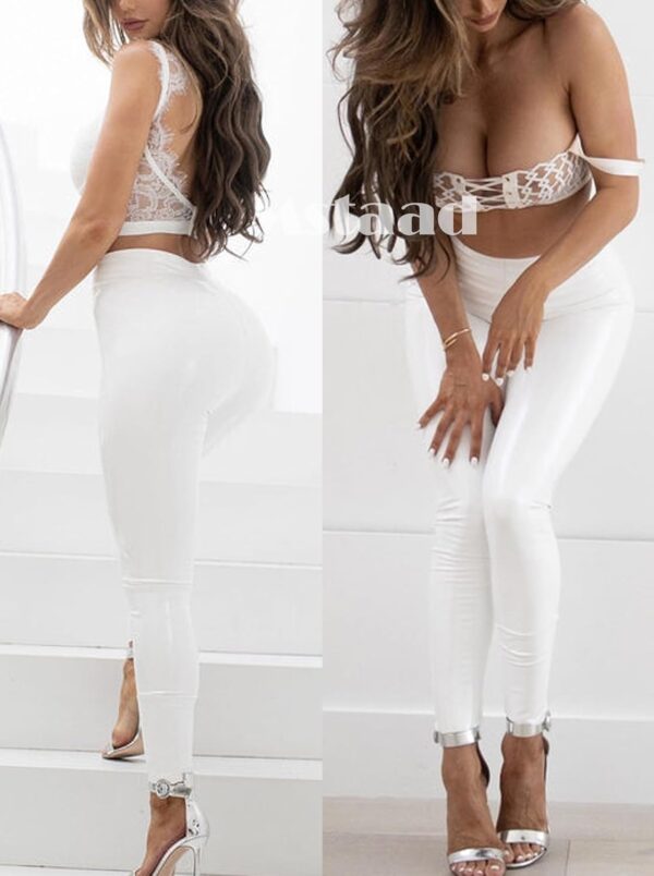 Patent Faux Leather Leggings for Women High Waisted Butt Lif... - Image 4