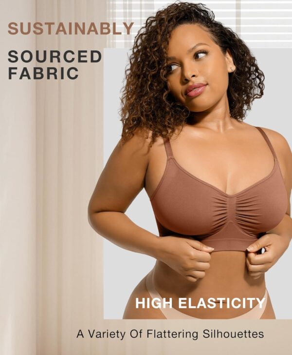 Women's Wireless Sculpt Bra Stretch Comfort Bralettes No Und... - Image 3