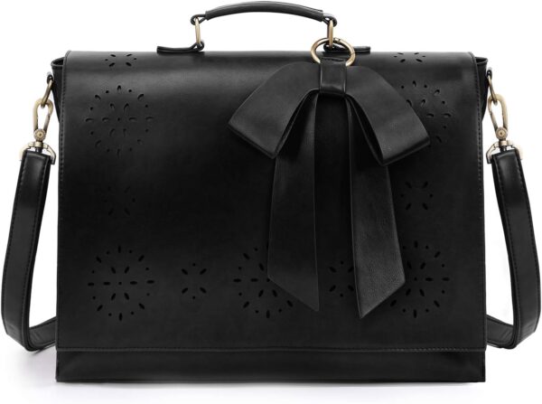 ECOSUSI Women's Briefcase Vegan Leather Laptop Bag for Work ... - Image 2