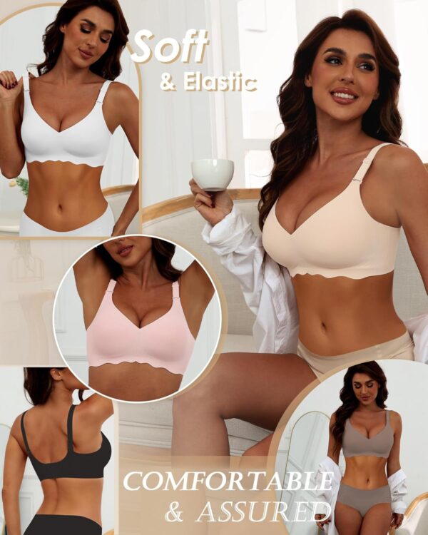 Comfortable Wireless T Shirt Bra Seamless No Show Full Cover... - Image 8