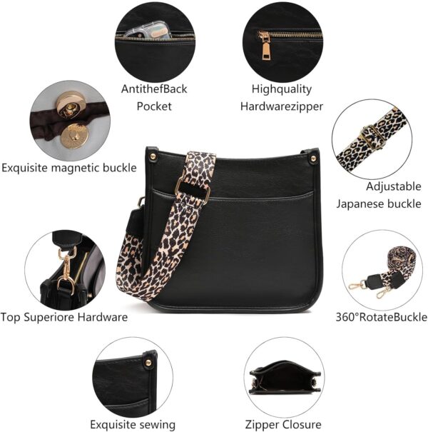 KOGTLA Women's Crossbody Shoulder Bag with Leopard Guitar St... - Image 6