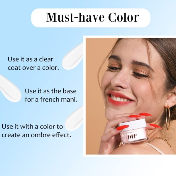AZUREBEAUTY Clear Dip Powder for Nails, Essential Transparen... - Image 6