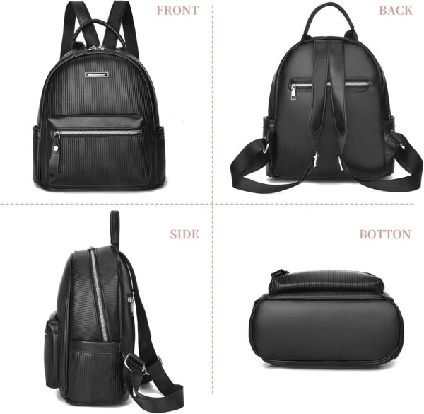 I IHAYNER Women Vegan Leather Fashion Backpack Purse for Wom... - Image 6