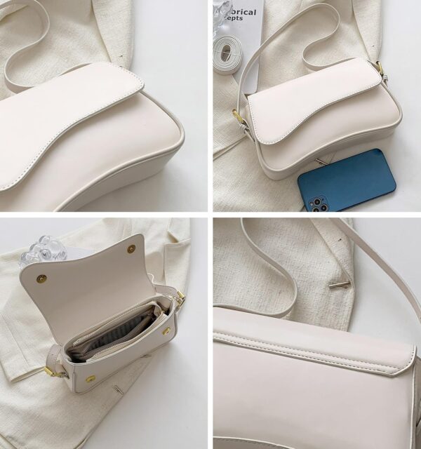 Shoulder Bag for Women Y2K Trendy Purse Vegan Leather Hobo H... - Image 4