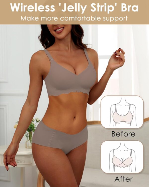 Comfortable Wireless T Shirt Bra Seamless No Show Full Cover... - Image 4