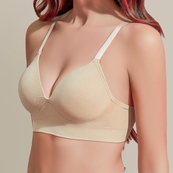 Eleplus 3 Pieces Deep V Wireless Bras for Women Seamless Com... - Image 4