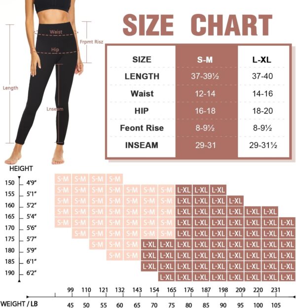 High Waisted Leggings for Women-Buttery Soft Tummy Control Y... - Image 7