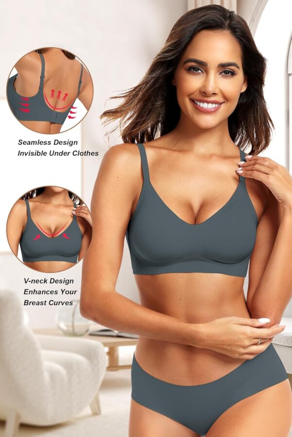 Vertvie Womens Seamless Bra No Underwire Comfort Push Up Bra... - Image 3
