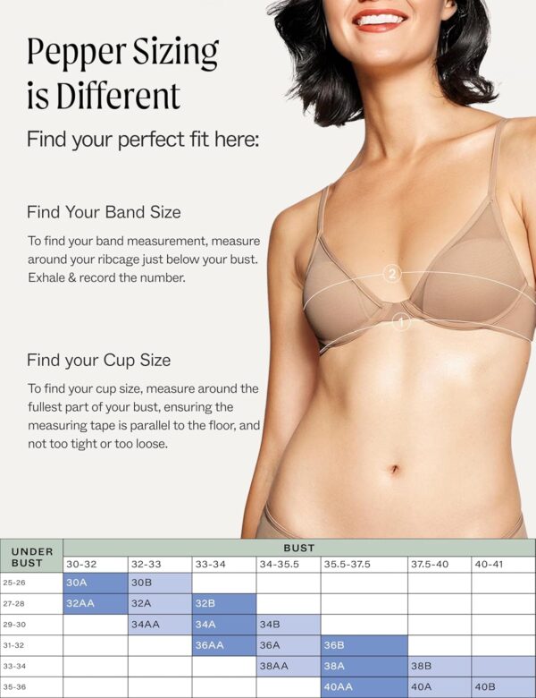 Pepper Underwire Bra | Classic All You Underwire Bras for Wo... - Image 4