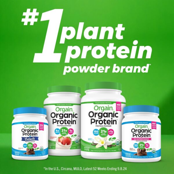 Orgain Organic Vegan Protein + 50 Superfoods Powder, Creamy ... - Image 7