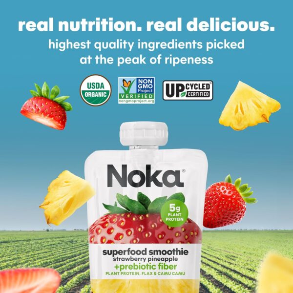 Noka Superfood Fruit Smoothie Pouches Variety Pack, Healthy ... - Image 9