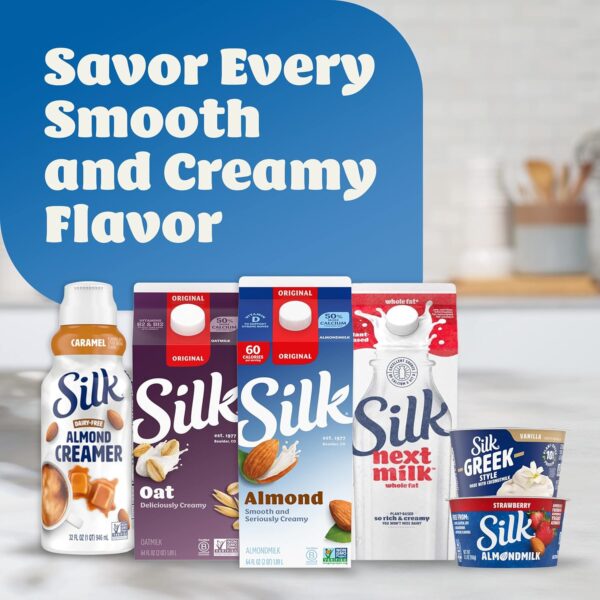 Silk Almond Milk, Unsweet Vanilla, Dairy Free, Gluten Free, ... - Image 9