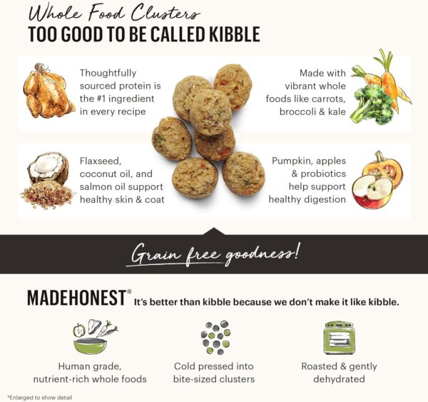 The Honest Kitchen Whole Food Clusters Grain Free Beef Dry D... - Image 7