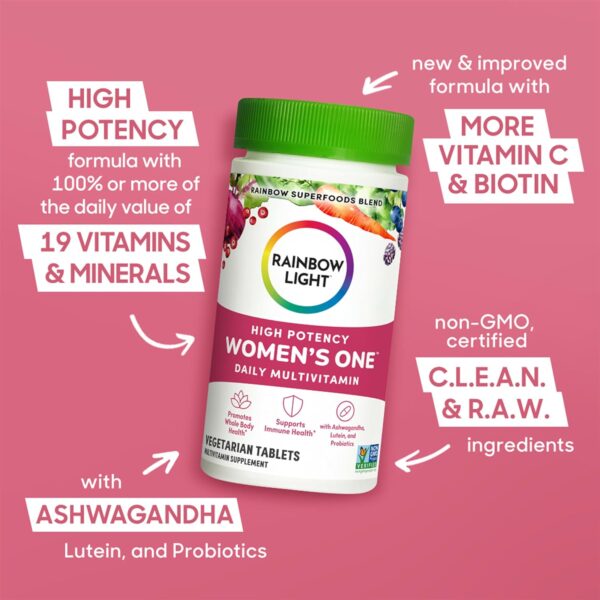 Rainbow Light Womens One High-Potency Daily Multivitamin, Wo... - Image 4