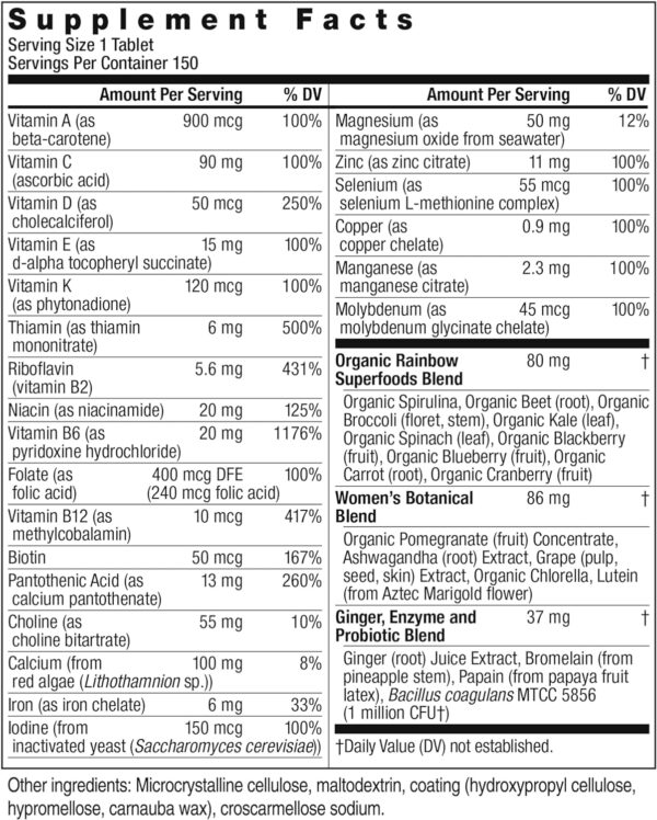 Rainbow Light Womens One High-Potency Daily Multivitamin, Wo... - Image 3