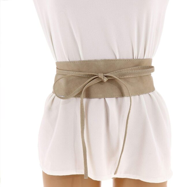 FASHIONGEN - Woman leatherette waisband Obi Belt, MICA - Image 3