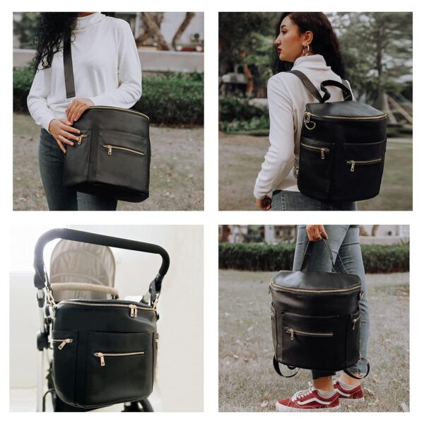 Diaper bag, Leather Diaper Bag Backpack by MF Store, Diaper ... - Image 3