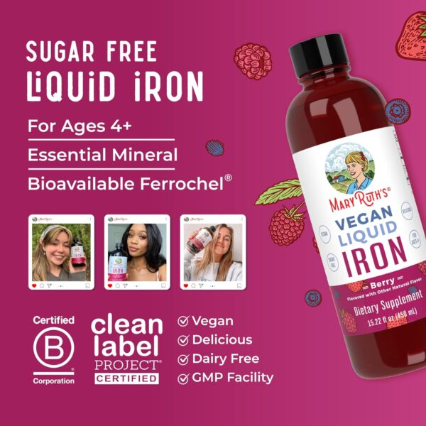 MaryRuth Organics Iron Supplement for Women Men & Kids, Liqu... - Image 10