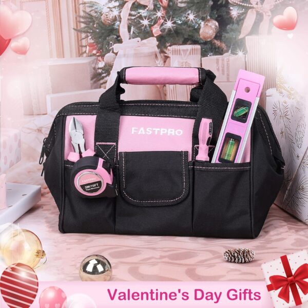 FASTPRO Pink Tool Set, 220-Piece Lady's Home Repairing Tool ... - Image 3