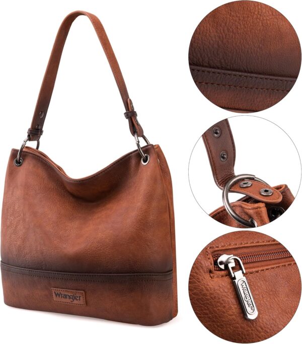 Wrangler Hobo Bags for Women Vegan Leather Top Handle Should... - Image 5